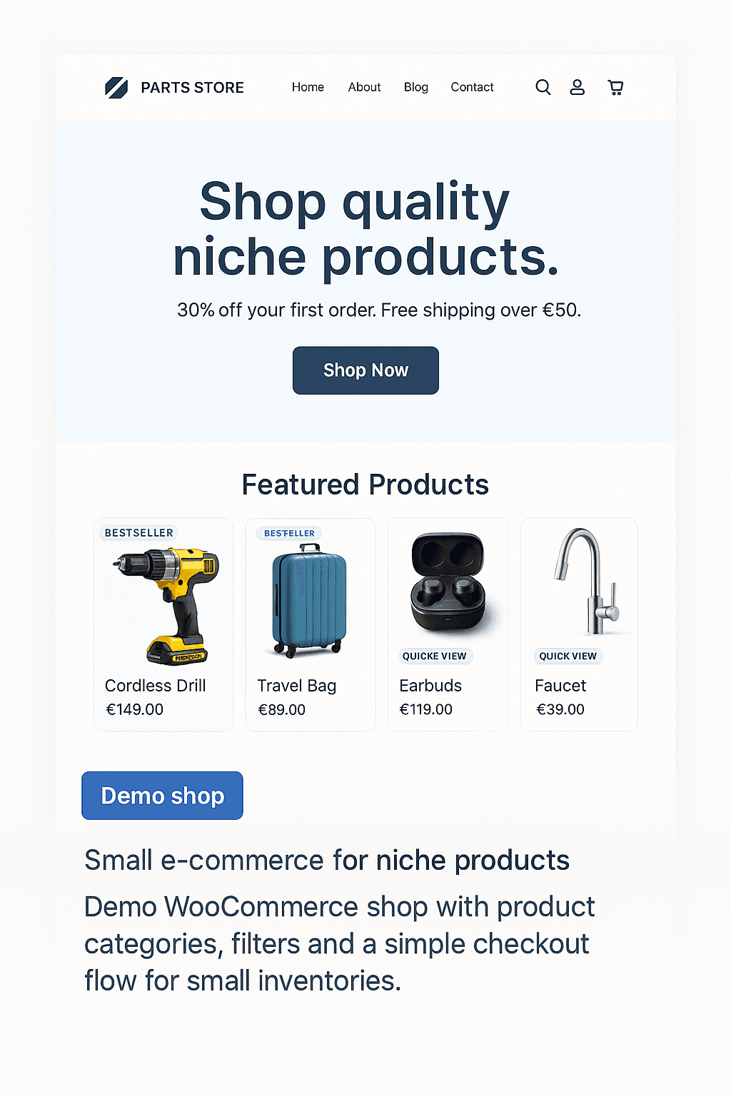 Parts Store (WooCommerce)