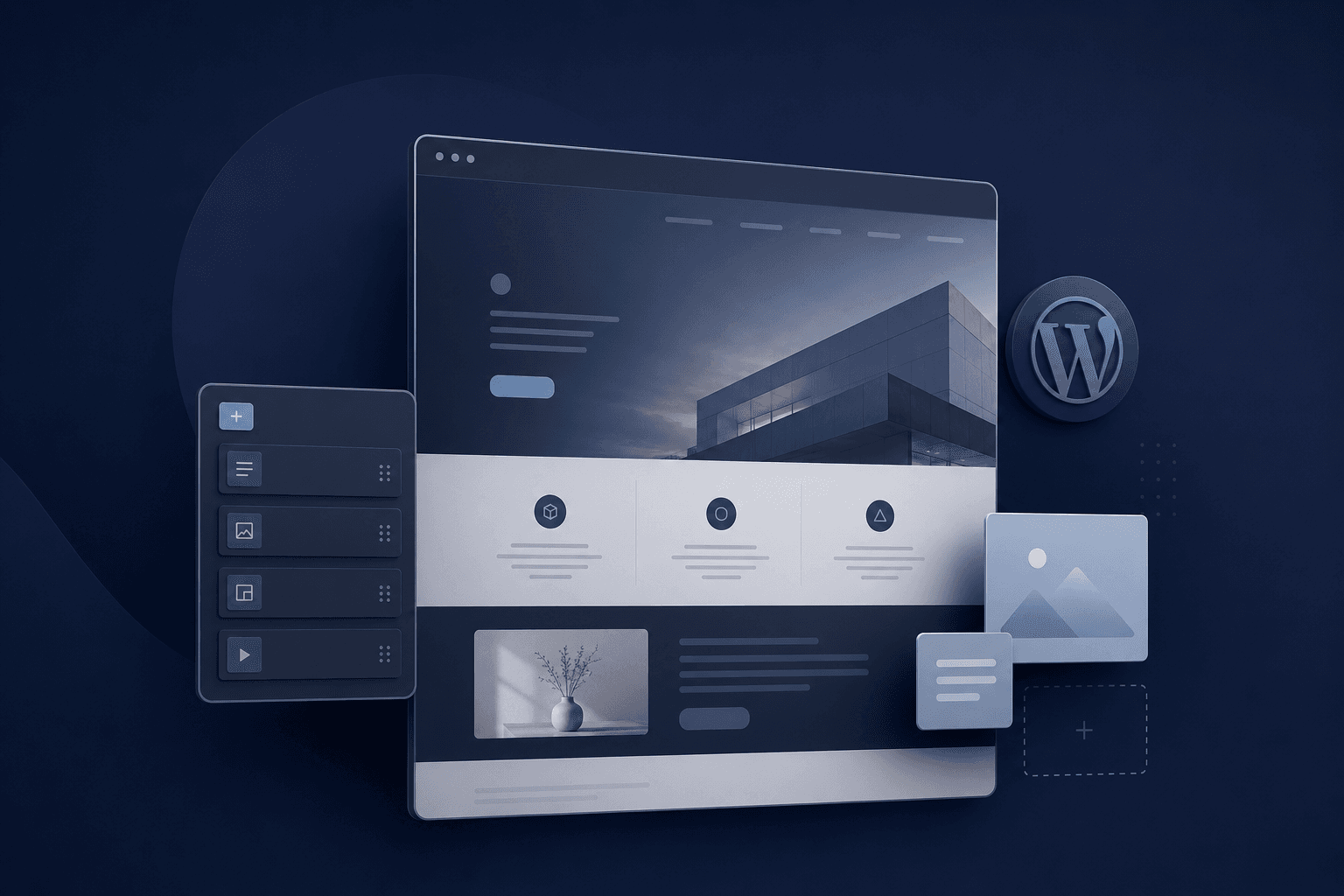 Rustig WordPress webdesignconcept ontwikkeld door Sphawn